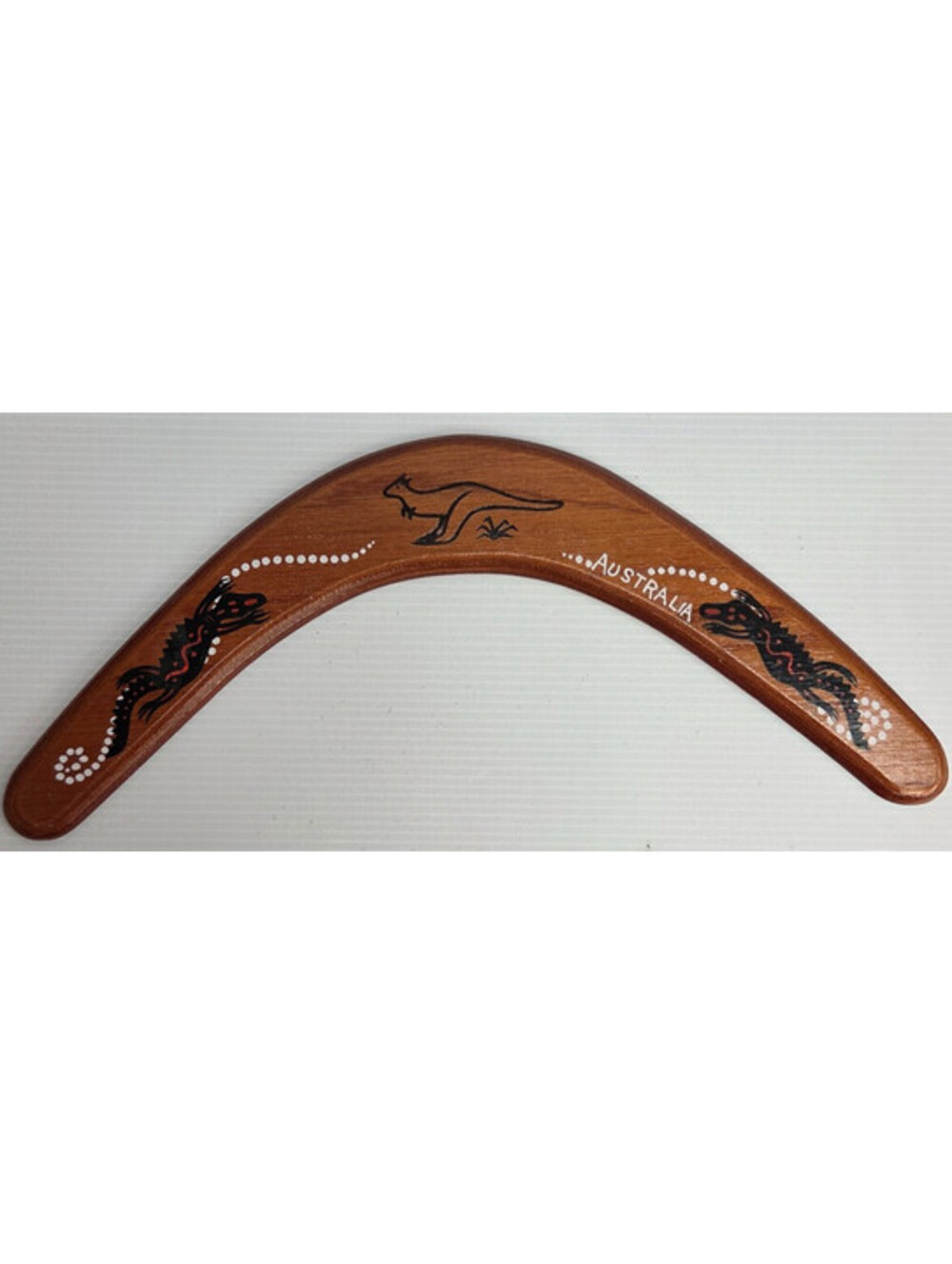 Australia Wooden Boomerang Kangaroo Aboriginal Style Decor 14" Made In Australia